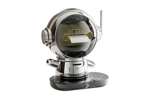 Exquisite Silver-Plated Robot Storage Container Portable Piggy Bank for Bathroom Use for Storing Tissue and Candy for Jewelry