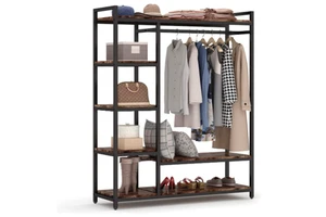 Heavy Duty Clothes Storage Household Organizer Supermarket Rack Shelf Black Iron Storage Holders & Racks Shoes Rack Shoes Stand