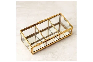Luxury Decorative Brass Jewelry Storage Organizer with Customizable Color & Logo