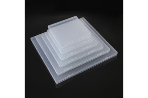250713 Plastic Square Storage Box, Transparent Plastic File Storage Box, Stackable Desktop Plastic Storage Boxes