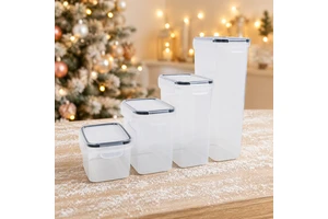 4-piece Food Storage Box Leak Proof Plastic Preservation Box 4-pcs Meal Box Set Food Storage Container