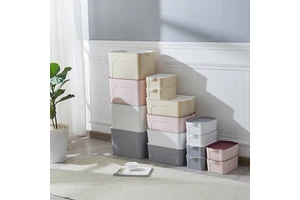 Large Capacity Dustproof Plastic Storage Box with Lid for Clothes Toys Underwear Socks for Organizing Protecting Your Belongings