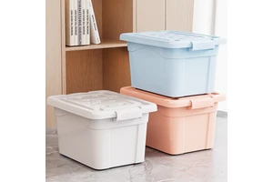 Factory Wholesale Thickened PP Plastic Storage Box with Wheels and Lid Large Clothes Organizer OEM ODM