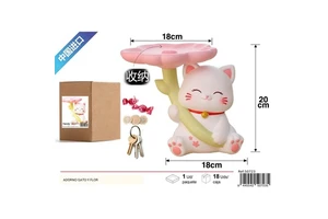 Ornament for Home Decoration Cat and Flower Design on Decorative Storage Boxes Made in China