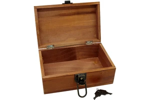 Modern Wooden Storage Box with Hinged Lid Decorative Jewelry & Makeup Organizer for Living Room Tools