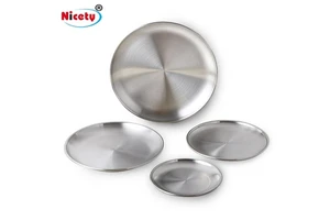 Stainless Steel Grape Shaped Serving Food Tray Fruit Tray Round Plate For Hotel