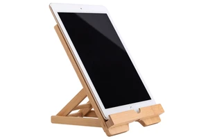 Bamboo Modern Foldable Single-tier Portable Organizer Shelf Multi-Purpose Height Adjustable Cleaning Tools Dinnerware Standing