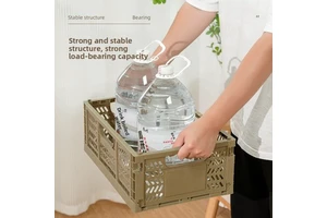 Plastic Turnover Boxes Collapsible Storage Boxes Foldable Basket Storage Bins Desktop Storage Baskets