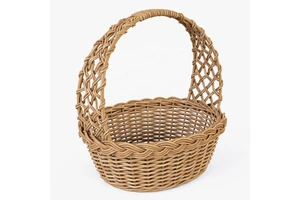 High Quality Natural Rattan Wicker Gift Basket Flower Basket for Holiday Wholesales Made in Vietnam