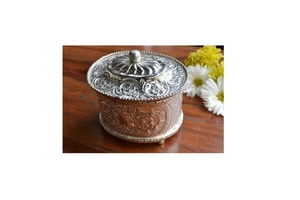 Luxury High Quality Metal Storage Box with Carved Design Elegant Decorative Organizer for Home Office Tabletop by Tradebyd