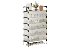 Simple Floor-Standing 3-Tier Dustproof Shoe Rack Model 60 Upgrade for Home Entrance Foyer Student Dormitory Storage