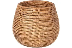 Natural Rattan Woven Plant Basket Home Garden Decoration Flower Basket Rattan Storage Basket for Living Room