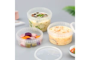 Microwavable Transparent Plastic Deli Container Leak Proof With Termper Evident