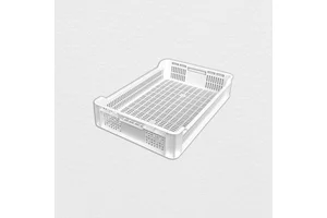 Plastic Crate 400x600x120mm 27 Liters In HDPE Perforated Stackable Ideal For Fresh Food Contact Several Colors Available