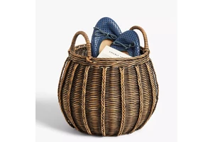 Wholesale Amazing Brown Rattan Small Round Storage Basket Handmade in Vietnam