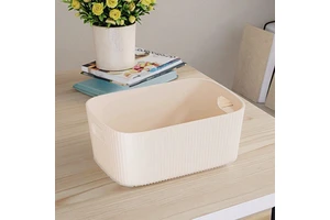 Rectangular Plastic Desktop Storage Box Organizer Basket for Bathroom Kitchen Tool for Cosmetics Miscellaneous Items Snacks Toys
