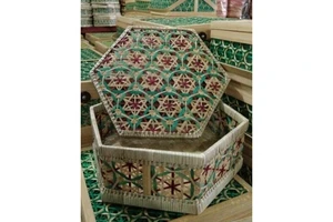 Komodoin Indonesia Eximbank Handcrafted Bamboo Eco-Friendly Multifunctional Space-Saving Decorative Storage Box Sturdy Natural
