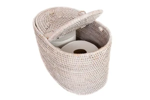 Hot Trend Rattan Picnic Baskets High Quality Woven Wicker Storage Baskets with Lid Handles Handmade in Vietnam