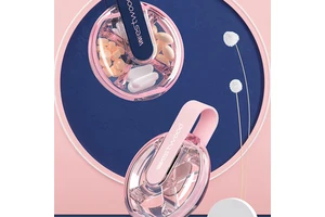 Custom Logo Round Mini Pill Case: Pink Brown Clear, 4-Grid Medicine Box, Travel Candy Container, Small & Portable Storage