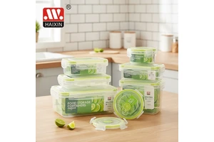 Great Quality Customizable With Locking Lid Heat Saving Airtight Food Container Storage Boxes Plastic Food Prep Containers