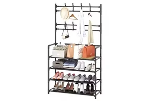 Bangke 5 Layer Stainless Steel Large Capacity Storage Holders Multifunctional Shoe Rack With Hall Stand