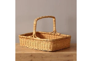 Wholesale Rattan Wicker Basket Eco-Friendly Handmade Serving Basket for Kitchen Fruit and Display