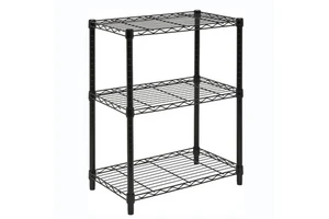 Portable Wire Rack Metal Shelf 3-Tier Multi-Purpose Wire Shelving Unit for Storage Display in Pantry Laundry Garage Living Room