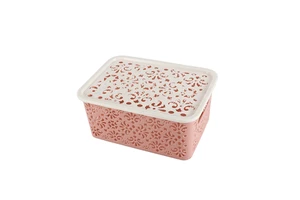 Plastic Rectangular Colored Storage and Home Decoration Woven Rattan Storage Basket