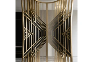 Dual-Use Home & Hotel Precious Metals Chrome Plated Heavy Duty Decorative Art Screen for Cargo & Storage Equipment