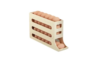 Plastic Four-Layer Slide Rolling Egg Organizer Tray Holder
