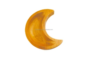 Modern Wooden Moon-shaped Storage Tray Handmade Durable Eco-Friendly Tabletop Home Decoration Customizable Design for Living