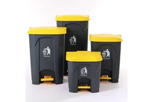 Tempat Sampah Pedal Merah 13 Galon/50l Tempat Sampah Plastik Dioperasikan Kaki