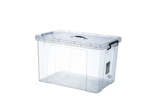 Wholesale PP Living Home Plastic Big Clear Storage Box For Clothes With Handle