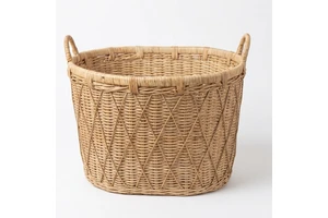 Big size Handwoven Natural Rattan Wicker basket Big Storage Basket Laundry basket Nice Style Home Decoration