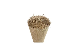 Bleached White Rattan Cane Wicker Handmade Cross Style Beach Basket Outdoor Handicraft Rattan Baskets Wicker Furniture