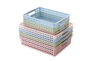 Factory-direct PP Japanese Style Home Decoration Storage Basket Desktop Organizer Kindergarten Toy Sundries Bin