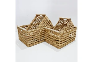 Artex Dong Thap Vietnam Seagrass Rope Woven Basket Model SD9971A-4NA for Home Storage Organization and Decorative Handicraft