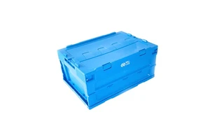 Foldable Plastic Collapsible Storage Box with Lid