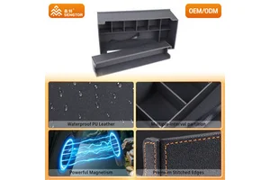 Waterproof Durable 600+ Large Capacity Black Magnetic Lock Horizontal Storage PU Deck Box