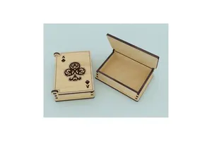 RR Enterprises Classic Style Wooden Card Game Decorative Storage Box Made in India