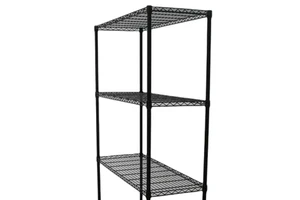 Black Epoxy Wire Shelving for Storage Use