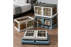 Modern Large Capacity Foldable Storage Box Collapsible Plastic Organizer for Clothing Storage