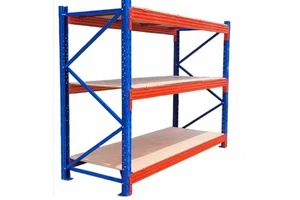 Aluminum Adjustable 3-Layer Blue Ceiling Mount Storage Rack with Pallet Support Bar and Electrostatic Powder Coating