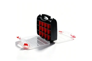 OEM Support Double Side Open Plastic Storage Box with Removable Divider Small Parts Screw Nuts Hardware Assortment Organizer Box
