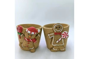 Christmas Storage Jars Flower Pots Home Decorations