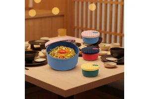 Silicone Heatable Small Eco-Friendly Lightweight Food Storage Bowl Containers Airtight Lid Microwave Safe BPA Free Lunch Boxes