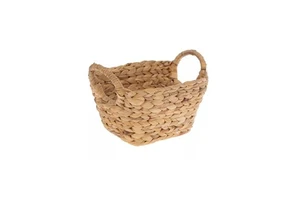 Eye-Catching Vintage Woven Water Hyacinth Eco-Friendly Multi-Purpose Storage Organizer Wicker Hamper Basket Handles Made Vietnam