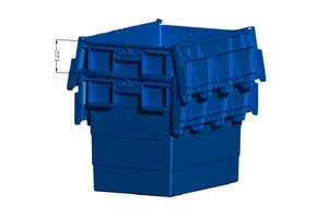 HOT Selling Straight Wall Plastic Storage Box Container Collapsible Crate With Attached Lid