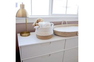 Newest Decorative Storage Basket With Handles for Toys Woven Storage Baskets Handmade Living Room Storage Bin Customized