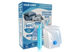 20-Pack Transparent Vacuum Storage Bag Space Saver Travel Compression Organizer For Clothing And Bedding Durable Modern Design